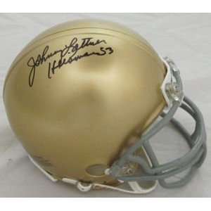  Johnny Lattner Autographed Notre Dame Mini Helmet Sports 