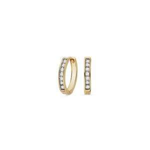   ZALES Diamond Hoop Earrings in 14K Gold 1/4 CT. T.W. fashion Jewelry