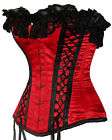 New Fully Steel Boned Red Satin Moulin Rouge Corset