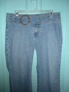 JORDACHE Lo rise Stretch Denim Cropped Blue Jeans 6 8  
