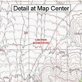  USGS Topographic Quadrangle Map   Lida Wash, Nevada 