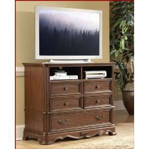  Homelegance Bedroom Height TV Chest in Rich Brown Cherry 