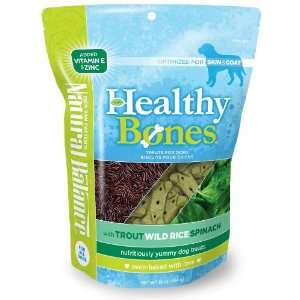   Healthy Bones Treats with Wild Rice and Spinach for Dogs, 16 Ounce Bag