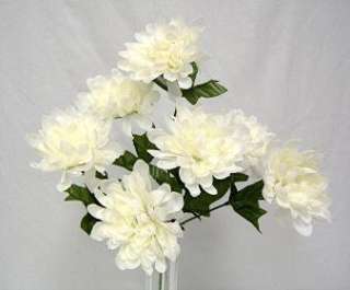CREAM IVORY Silk Mums Wedding Bouquet Flowers Mum Bush NO DEW  