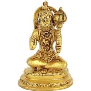  Lord Hanuman   Brass Sculpture