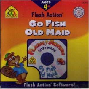 SCHOOL ZONE FLASH ACTION GO FISH OLD MAID WIN/MAC CD  