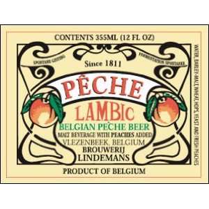    Lindemans Peche Lambic Belgium 12OZ Grocery & Gourmet Food