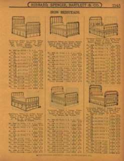 1915 Hibbard Iron Bedsteads Bed Frames antique Print ad  