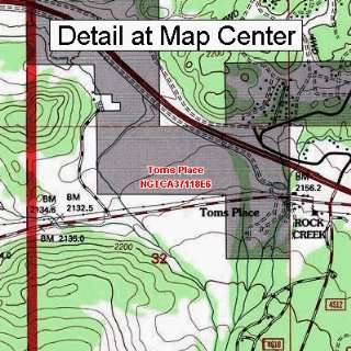  USGS Topographic Quadrangle Map   Toms Place, California 