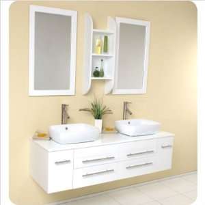  Bellezza Modern Double Vessel Sink Bathroom Vanity