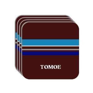 Personal Name Gift   TOMOE Set of 4 Mini Mousepad Coasters (blue 