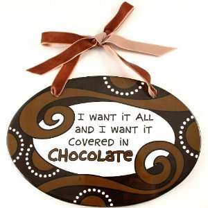   Chocolate Oval Plaque by Artist Lorrie Veasey 4020697