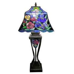  Floral Table Lamp with Lighted Base