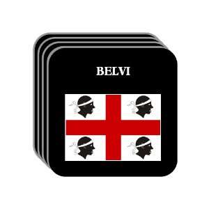   Region, Sardinia (Sardegna)   BELVI Set of 4 Mini Mousepad Coasters