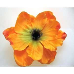  Light Orange Anemone Hair Flower Clip 