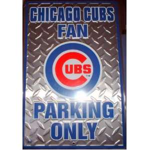  Chicago Cubs Fan Parking Only Metal Parking Sign Sports 