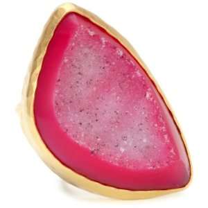 Heather Benjamin Strong and Bright Hot Pink Drusey Ring 