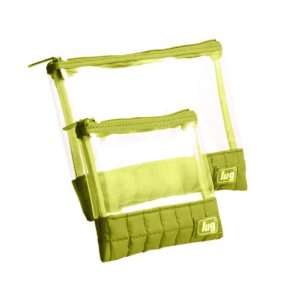  LUG TRAVEL 2 CLEARVIEW TOILETRY ENVELOPES GREEN 