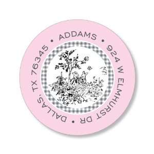  Sweet Nursery Toile Round Baby Shower Stickers Everything 