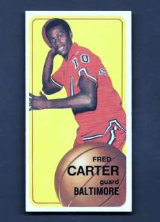 1970 71 Topps #129 Fred Carter Baltimore Bullets NM/MT  