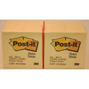  Post it Notes 12 Pads of 100 3x3 Yellow Sheet Total 1200 