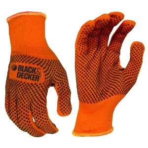  Black & Decker BD550M Microdot PVC Grip Glove, Orange 