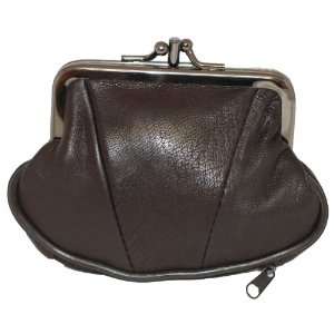  100% Leather Small Change Purse with Clasp BR #KO3W 