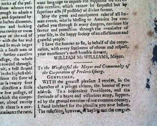 GEORGE WASHINGTON Rev. War Leader Letter 1796 Newspaper  
