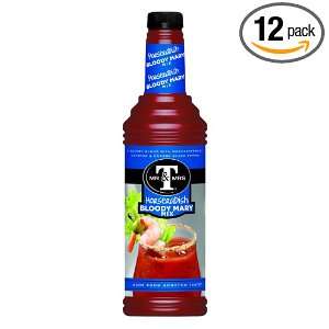 Mr & Mrs T Premium Bloody Mary Mix, 33.8 Ounce (Pack of 12)