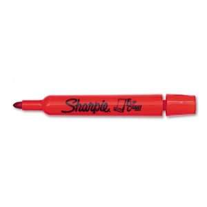  Flip Chart Markers, Permanent, Bullet Tip, Red Ink 