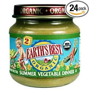 Earths Best 2nd Summer Vegetable, 4 Ounce Jars (Pack of 24)  