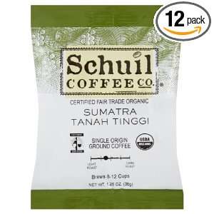 Schuil Coffee Sumatra Tanah Tinggi, 1.25 Ounce (Pack of 12)  