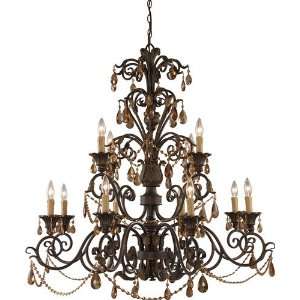  Trump Home Rochelle Collection Weathered Mahogany 12 Light 