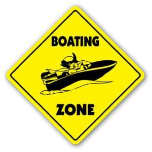  BOATING ZONE Sign xing gift novelty boat yacht ocean 