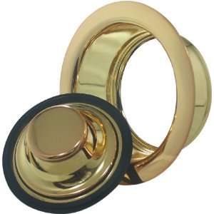   Brass Classic Garbage Disposal Flange & Stopper 4 1/2, Polished Gold
