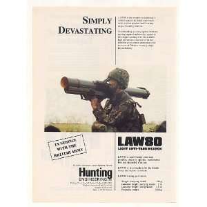 1990 Hunting LAW 80 Light Anti Tank Weapon Print Ad (41034 