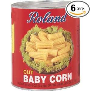 Roland Baby Corn, 102 Ounce Tins (Pack of 6)  Grocery 