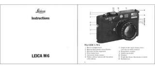 Leica M6 Instruction Manual  