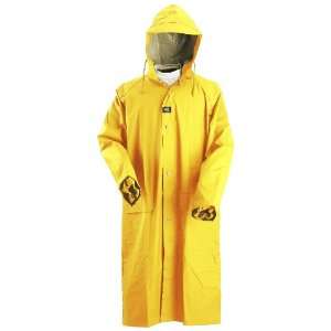 Helly Hansen W/hood Yellow Med Hh Rainwear Pvc Coat