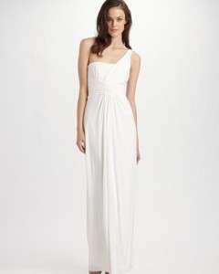 NEW* BCBG White Matilde Jersey Gown M $328  