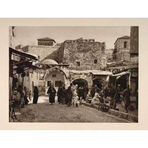  1926 People Street Market Jerusalem Israel Palestine 