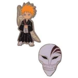  Bleach Ichigo and Ichigos Hollow Mask Anime Pins (Set of 
