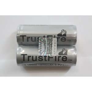   PCS Trustfire 18500 1800mAh 3.7V Li ion Protected Battery Electronics