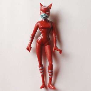 J23 The Batman Animated 4 1/2 Red Catwoman Figure  