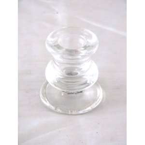Biedermann & Sons Clear Glass Decorative Tapered 7/8 Candle Holders 
