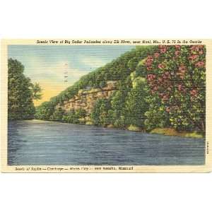  1950s Vintage Postcard Scenic view of Big Cedar Palisades 