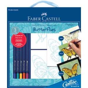   Studio Watercolor Canvas Art Butterflies Kit Arts, Crafts & Sewing