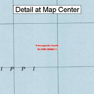  USGS Topographic Quadrangle Map   Pascagoula South 