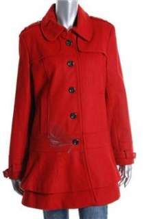 FAMOUS CATALOG Moda Red Pea Coat BHFO Sale Jacket Misses XL  