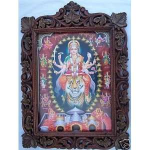  Jai Maa Vaishano Devi giving blessing, Pic in Wood Fram 